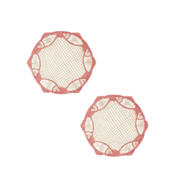 Round Placemat Coral Fish Set of 2 - Mercedes Salazar