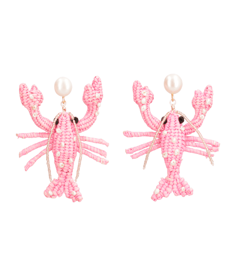 Swarovski Elegant Red Lobster Ear Clip Anvazise Dangle Earrings Creative Vivid Rhinestone Funny  main image 3