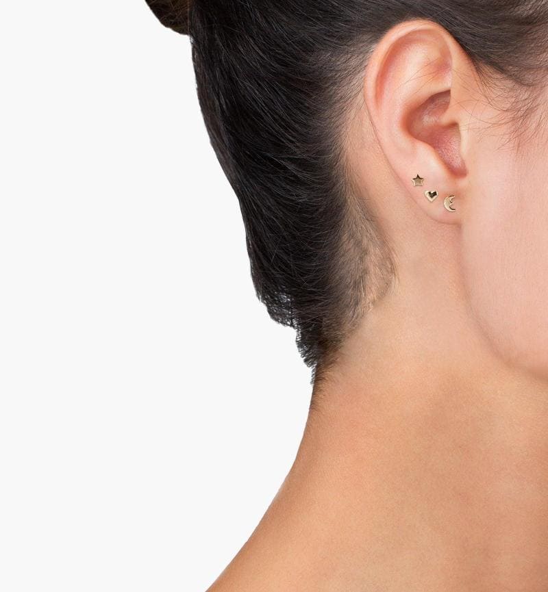 Moon, Stars and Heart Studs Set of 3 - Mercedes Salazar