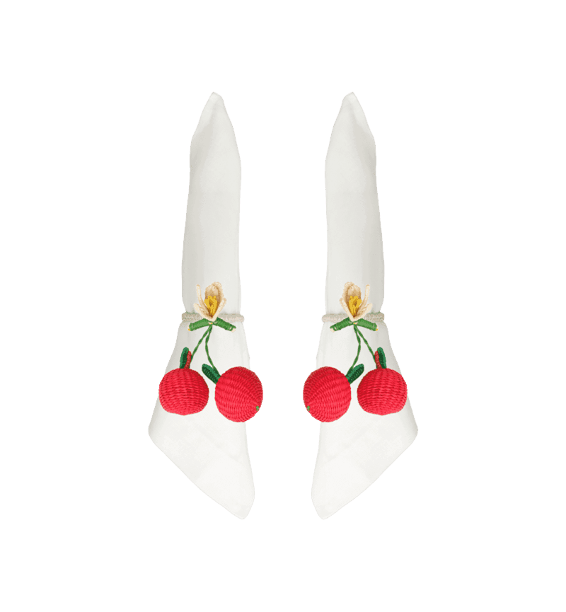 Cherry Harvest Napking Ring Set of 2 - Mercedes Salazar