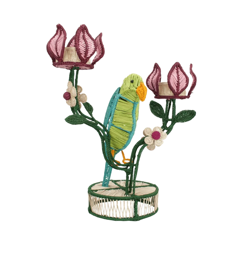 Mercedes Salazar Parakeet Candle Holder - Thumbnail 5