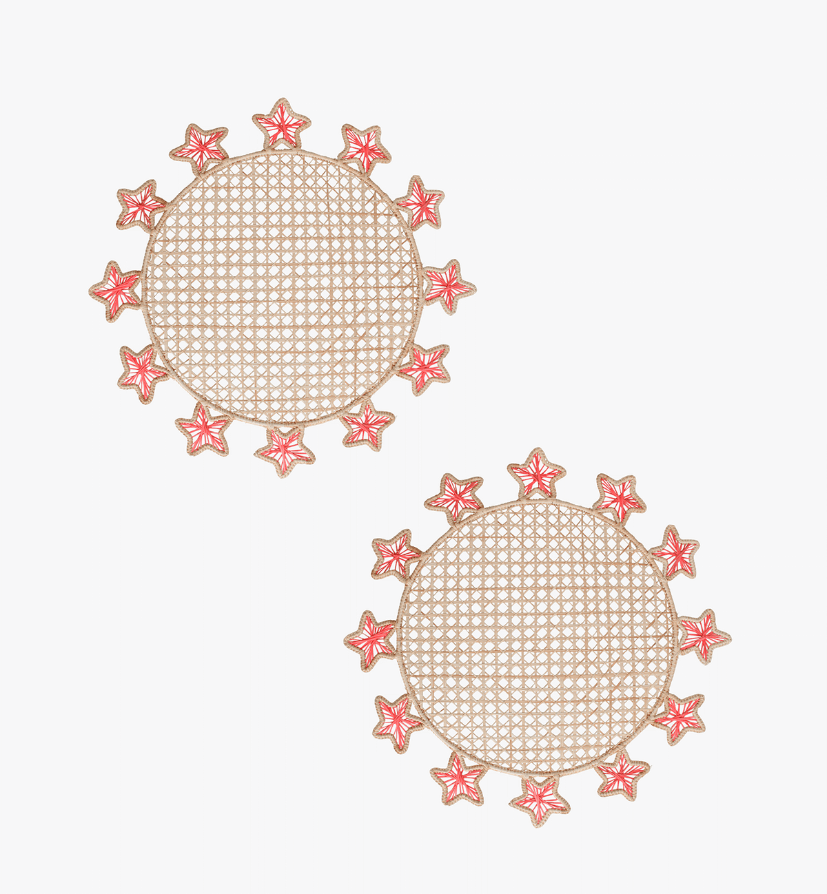 Coral Stars Placemats Set of 2
