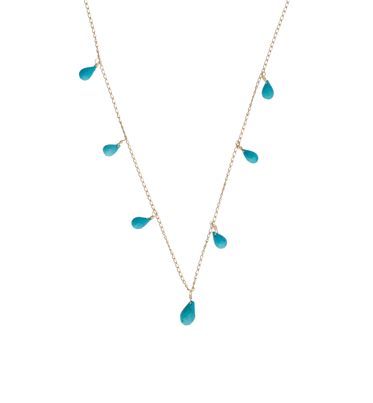 7 Turquoise Stones Necklace