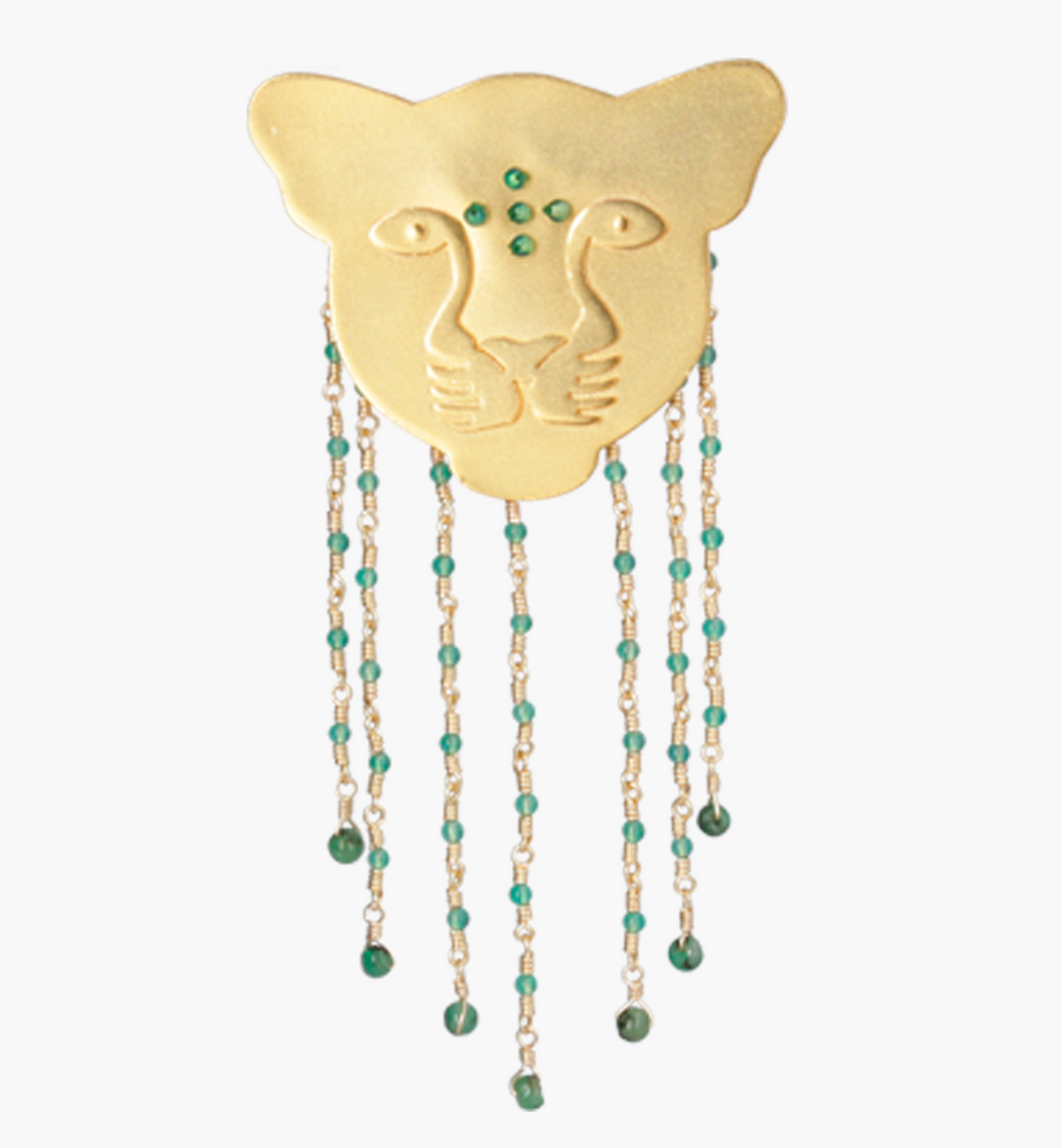 Emerald Jaguar Rain Earrings