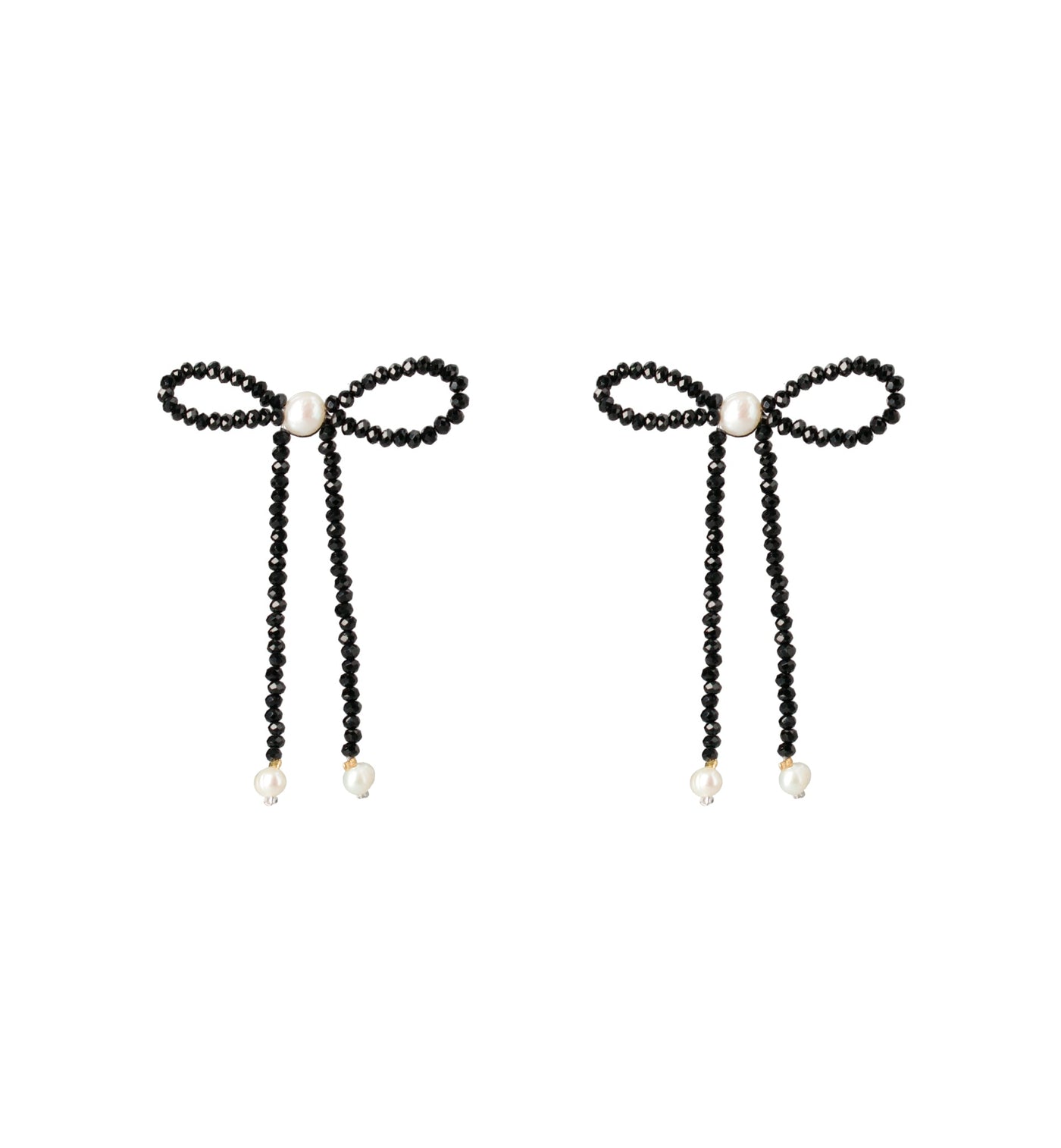 Black Crystal Bow Earrings – Mercedes Salazar