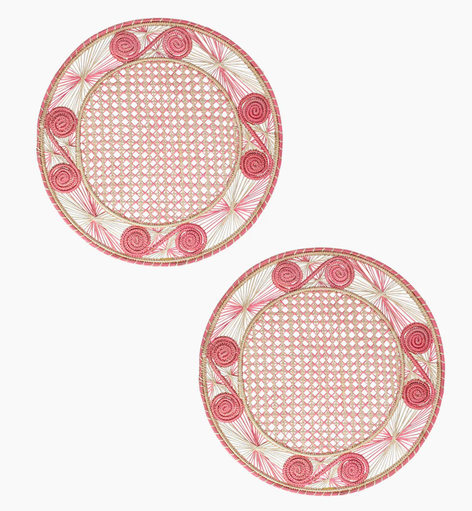 Pink Coral Placemats Set of 2
