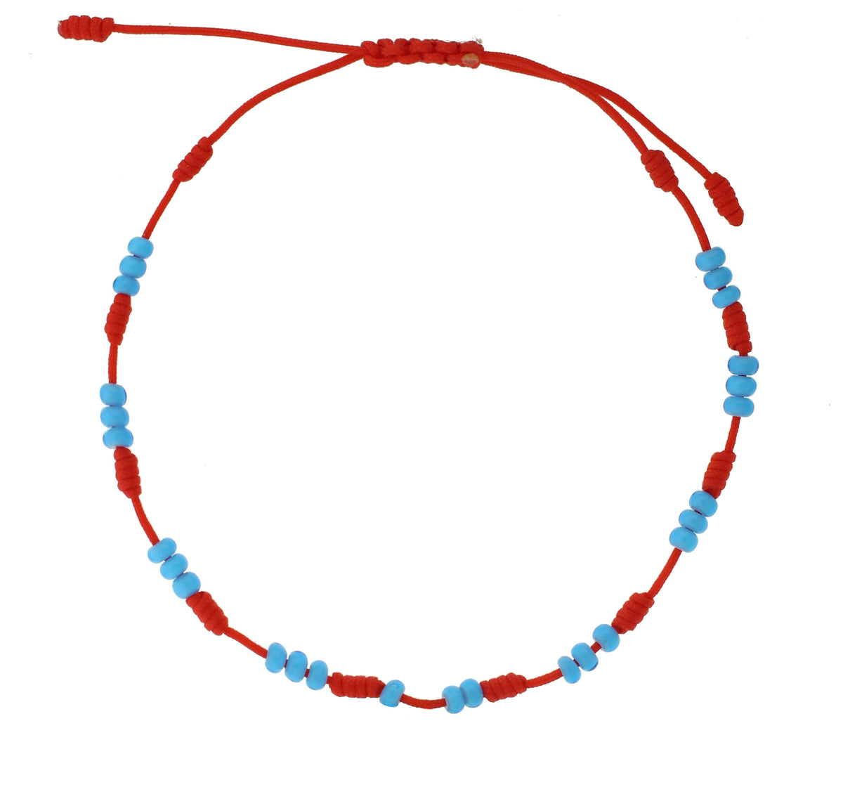 Red Chaquiron Blue Bracelet