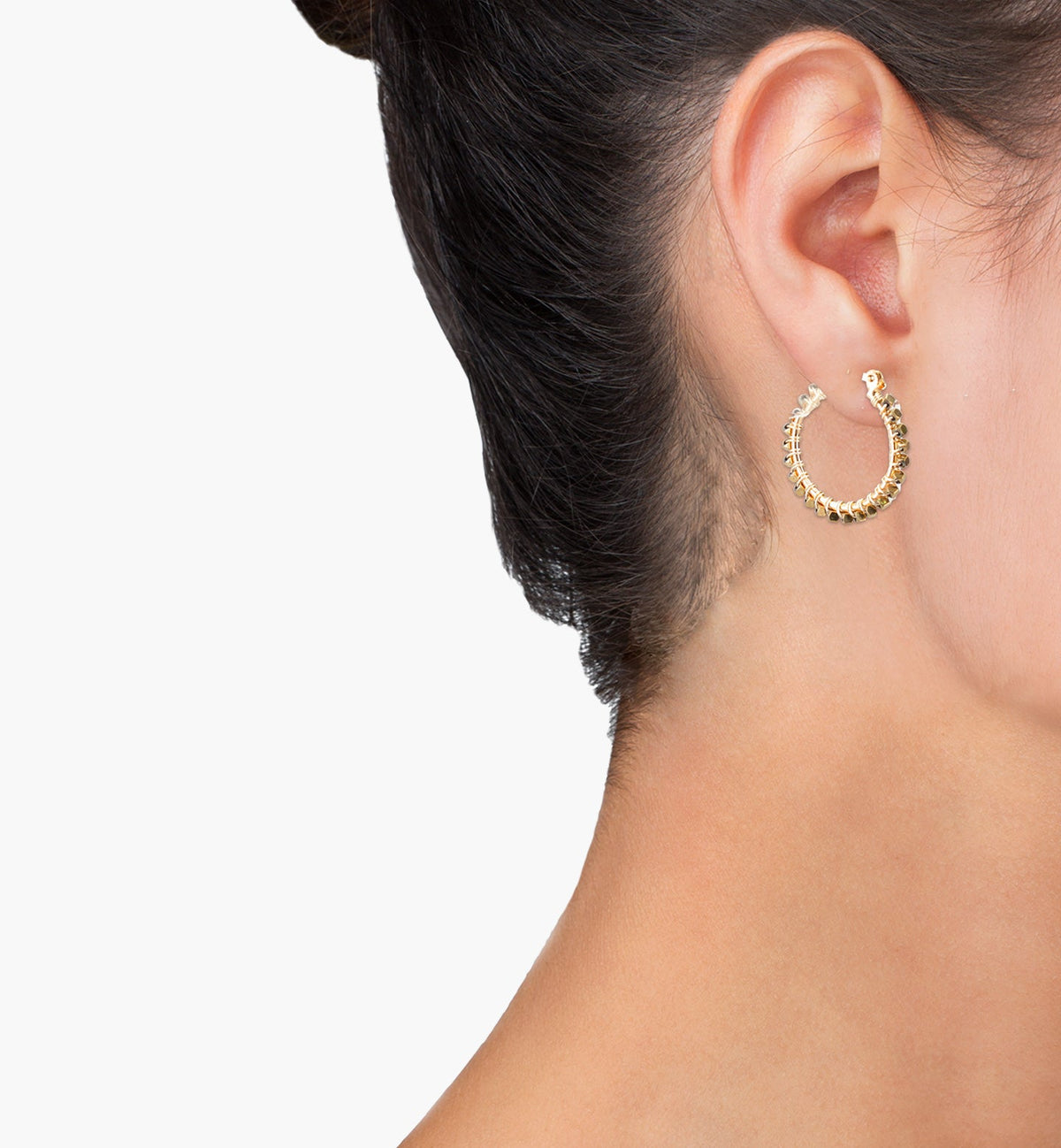 Metallic Gold Hoops