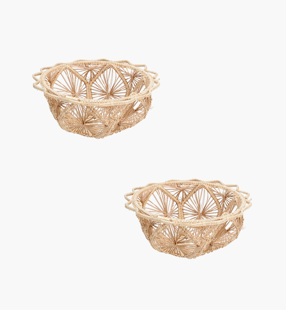 Golden Bread Baskets Set of 2