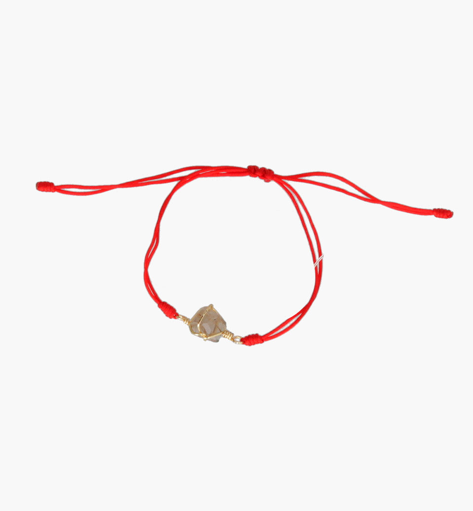 Red Thread Rutilated Quartz Bracelet