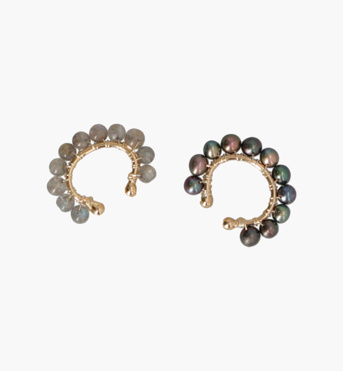 Olive Pearls Ear cuffs Set of 2