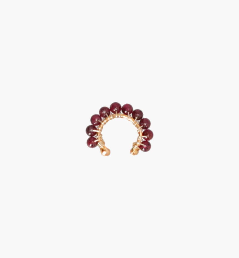 Medium Garnet Ear Cuff - Mercedes Salazar