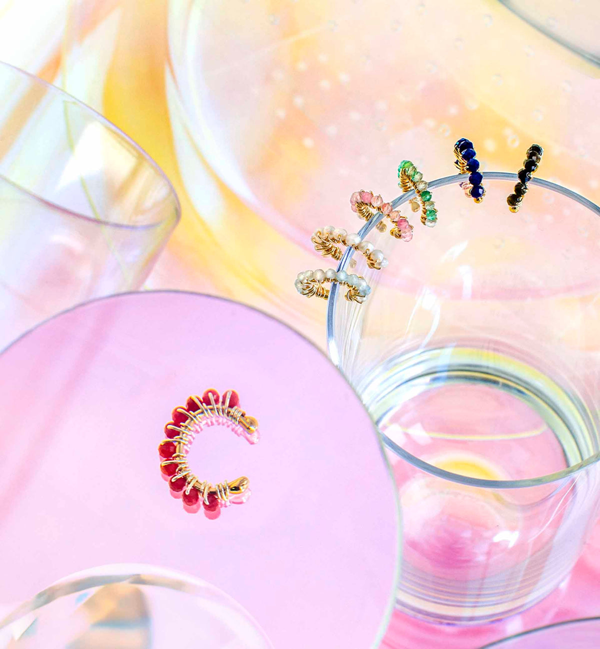 Coral Stone Mini Ear Cuff