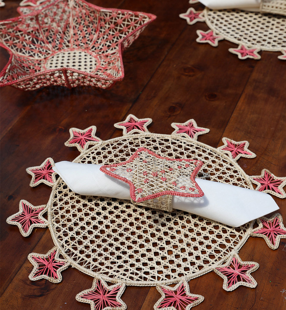 Coral Stars Placemats Set of 2 - Mercedes Salazar